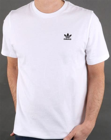 weisses adidas herren tshirt mit schwarzes log0|Weiße T.